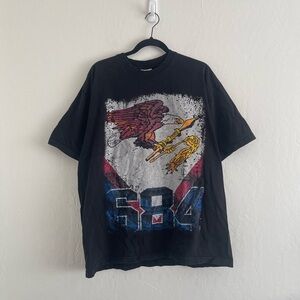Y2K Shaka Wear Super Max Heavy Cotton Eagle 684 Large Graphic Tee Samoa Mens XL